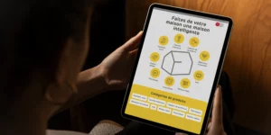 tablet displaying the Brico app