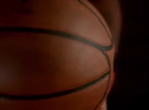 Basketball ball close-up